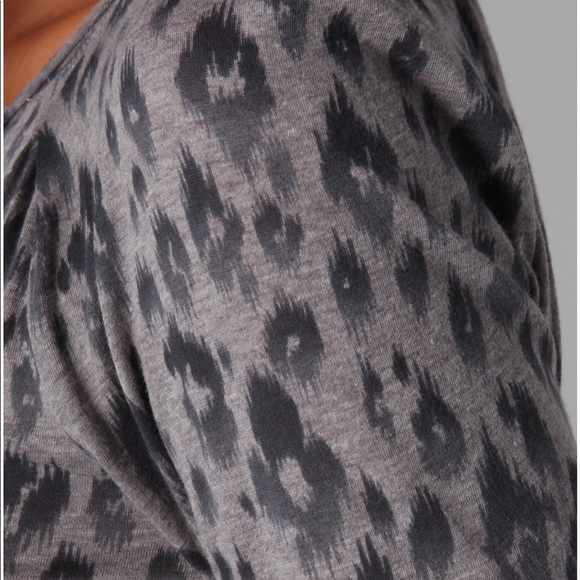 Rebecca Taylor Leopard Print Long Sleeve Tee - Picture 3 of 8